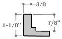 This stair step floating canvas frame in honey with a natural wood grain detailing, features a shallow recessed stair below the outer face. The canvas will hover neatly, resting on the lowest, flat edge.