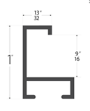 This metal picture frame has a smooth, Bright White with a flat face profile.  

.375 " width: ideal for small or medium artworks. Easily frame photographs, thicker cloth or needlework art prints.

Nielsen 93-52 Profile