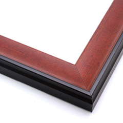1-3/4 "  Walnut with black outer edge